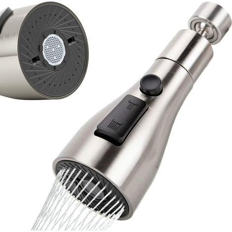 FM22/M24 Rociador giratorio de 360° para grifo de cocina, 3 modos de rociado, aireador para grifo de fregadero, adaptador para grifo ahorrador de agua, boquilla para grifo de cocina, aireador para gri (1/5)