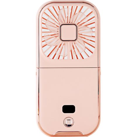Ventilatore da tavolo, mini ventilatore ricaricabile, ventilatore portatile, ultrasottile e pieghevole, con supporto per telefono, capacità 3000 mAh, rosa.