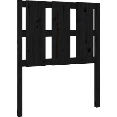 Maison Exclusive - Cabecero de cama madera maciza de pino negro 8 (1/5)