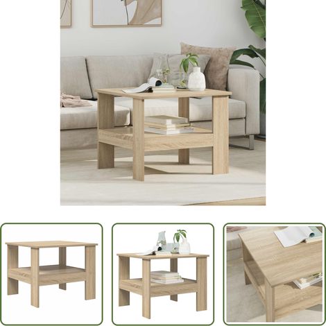 Wohnzimmermöbel -  Couchtisch Sonoma-Eiche 57 x 55 x 45 cm Holzwerkstoff (1/5)
