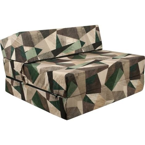 Matelas pliable - Housse lavable - 200cm x 90cm x 15cm - Classique (1/2)