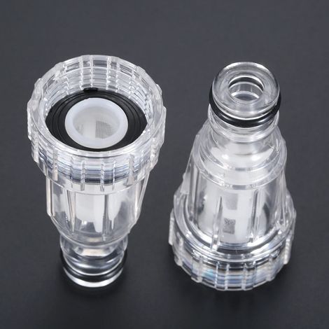 (A- 2 filtres à eau) Raccord rapide en plastique pour robinet, filtre à eau pour machine à laver la voiture, nettoyeur haute pression, adaptateur de tuyau d'arrosage avec filets filtrants (1/5)
