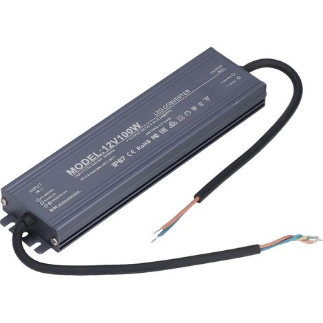 IP67 wasserdichter LED-Transformator, 12V 8,3A Netzteil, Kupferkernkabel, AC170-265V Eingang, Netzteil für LED-Streifen. (1/5)