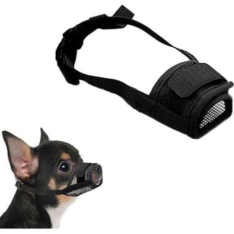 Muselières en Nylon pour Chiens pour Chien en Maille Douce Et Respirante Réglable pour Chiens De Petite Museliere Anti Aboiement (1/4)
