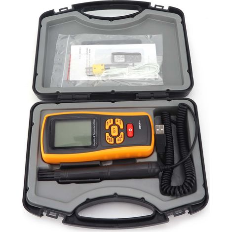 Thermomètre électronique GM1361, hygromètre portable avec sonde, mesure température et humidité, affichage numérique précis, outil de contrôle environnemental pour intérieur et extérieur, appareil com (1/5)