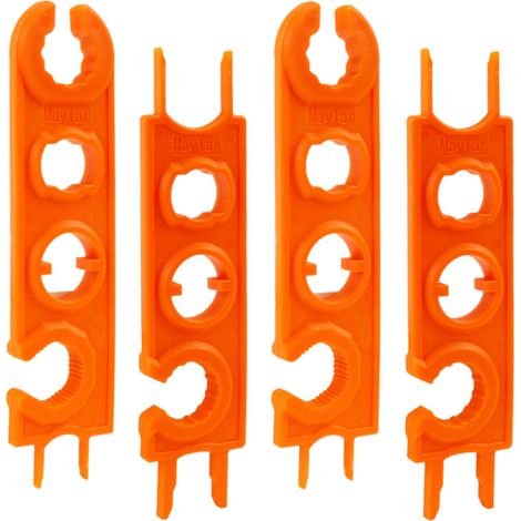 Jeu de 2 clés pour connecteurs solaires Connecteurs solaires Connecteurs photovoltaïques Fixation à dégagement rapide Fiches mâles/femelles Outil de déconnexion Clé orange (1/4)