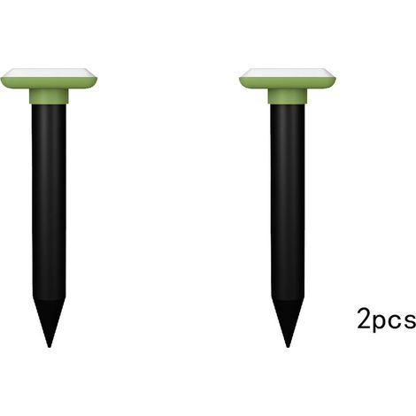 Lot de 2 répulsifs de serpent à ultrasons Répulsif solaire pour rats Répulsif à ultrasons pour serpent extérieur noir (1/5)