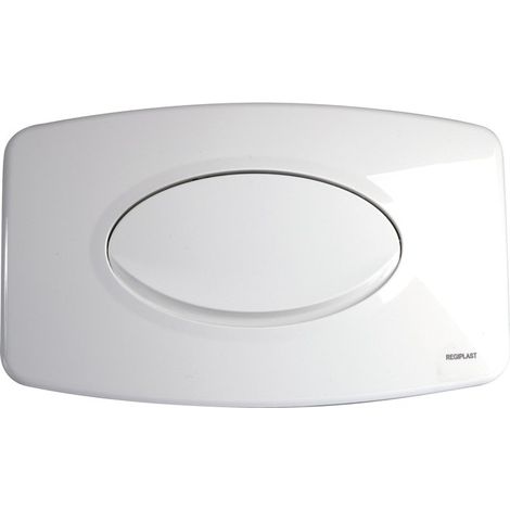 Regiplast – Plaque de commande WC simple débit 310x177 mm – Installation sur réservoir EUROFUTURA – Matériau durable pour usage intensif