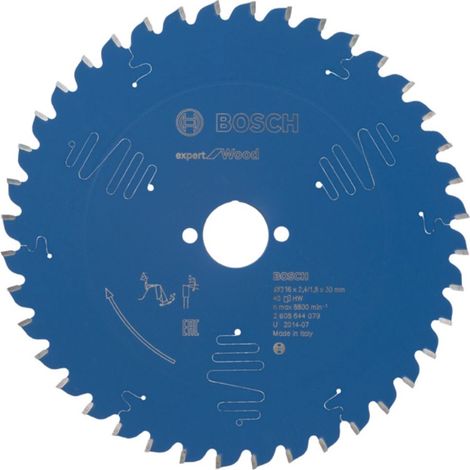 Hoja de sierra circular Expert for Wood AD 216mm Z.40, taladro 30mm, corte W.2.4mm