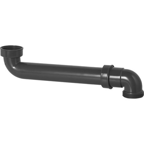 CORNAT T355404R - Tubo di scarico a gomito, 1 1/2" (410), per sanitari, riciclato, protezione ambientale, grigio (1/5)