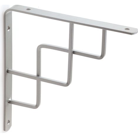 Escuadra para Estantería  Estilo Decorativo  Fabricado en Acero  Acabado en Cromo Mate Líquido  Medidas 20200200 mm  Sistema de Fijación Atornillado  1 Unidad - (1/2)