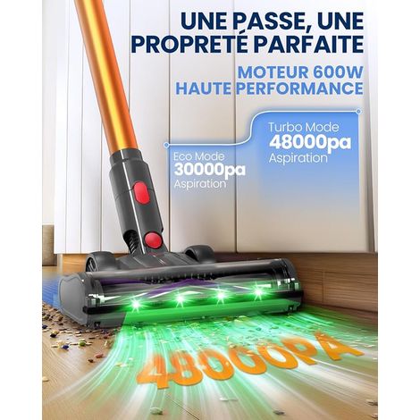 DP2 Aspirateur Balai Sans Fil, Double Batterie Intégrée, 48KPa/90Min/600W (1/3)