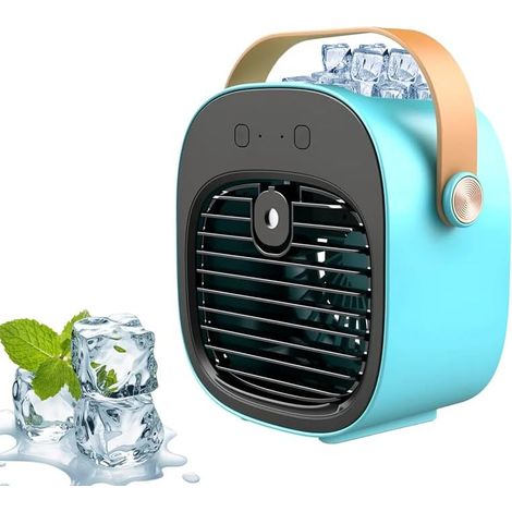 Ventilador portátil – función integrada de humidificación y nebulización – batería de 4000 mAh – 3 velocidades – silencioso y de bajo consumo (1/5)