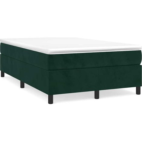 Maison Exclusive - Giroletto a Molle con Materasso Verde Scuro 120x200 cm Velluto
