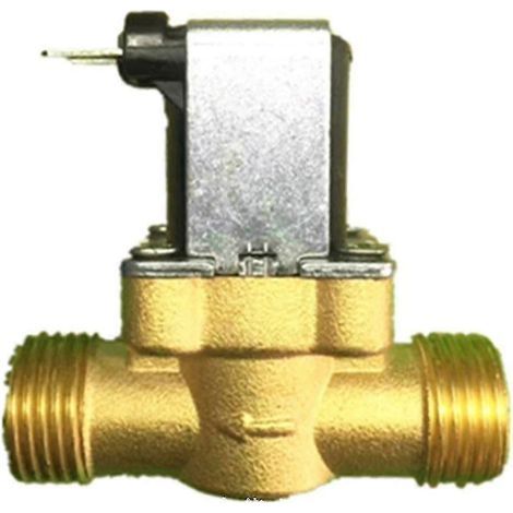 Électrovanne d'arrivée d'eau en laiton massif 1/2" normalement fermée pour chauffe-eau 24V (1/5)