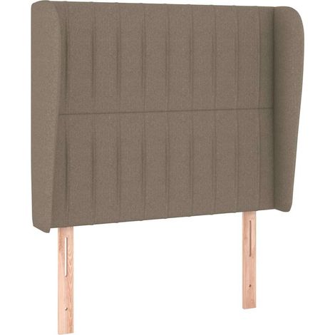 Maison Exclusive - Kopfteil mit Ohren Taupe 93x23x118/128 cm Stof (1/5)