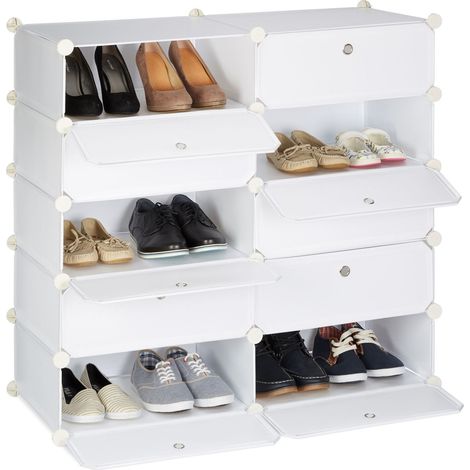 Shoe cabinet with 10 compartments