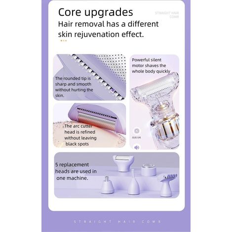 Épilateur électrique double tête pour femmes, pour le corps, le maillot et les bras (rose)-AquaForge (1/4)