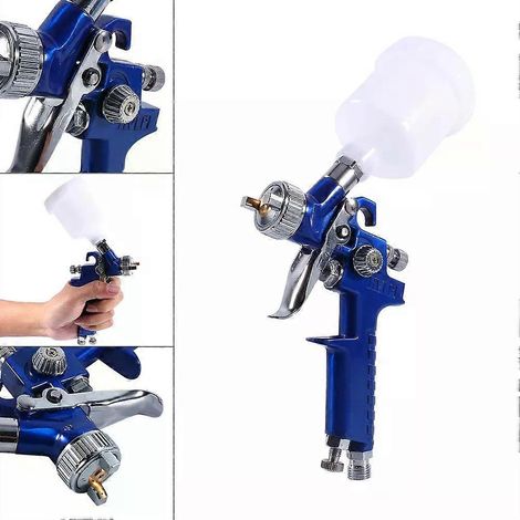 Pistolet à peinture pneumatique HVLP à alimentation par gravité, mini pistolet à peinture basse pression, buse de 8 mm, 100 ml (1/4)