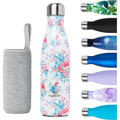 Plafonnier Cristal Gourde Isotherme 500Ml - Acier Inoxydable - Double Paroi - Voyage Sport École - Imperméable (1/5)
