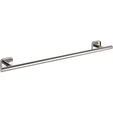 WENKO Porte Serviette Salle de Bain mural Uno Mezzano, Barre porte-serviettes mural, Acier Inox, 60x5,5x7 cm, brillant (1/4)