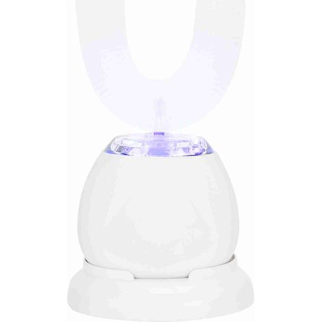 Brosse à dents électrique ultrasonique intelligente en forme de U pour enfant et adulte (blanche) (1/5)