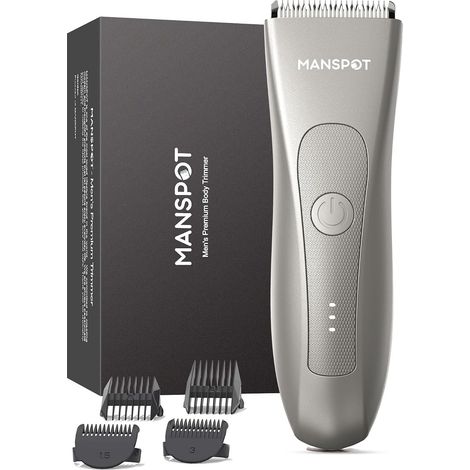 Men's Intimate Body Trimmer with Hypoallergenic Ceramic Blade Electric Shaver IPX7 Waterproof, Wet (1/5)