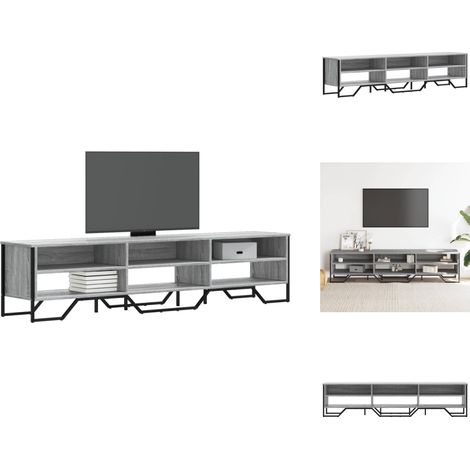 Meuble TV sonoma gris 180x34x41 cm bois d'ingénierie - Meuble TV - Meubles TV - Support TV - Banc TV (1/5)