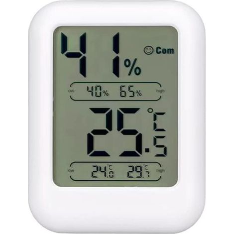 Kaelt - Sollbry Thermomètre numérique d'intérieur - Thermomètre hygromètre numérique - Thermomètre hygromètre - Mini moniteur de température - Humidité - Avec enregistrement de température et d'humidi (1/5)