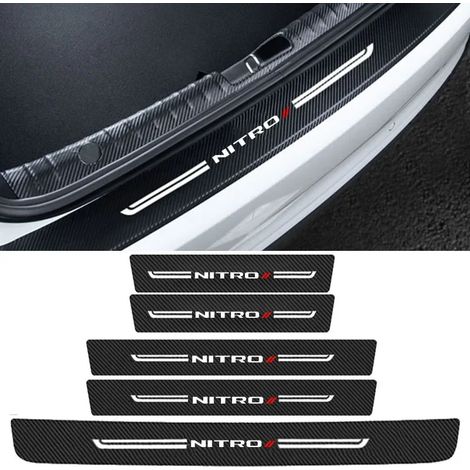 (5 pièces) Autocollants de protection pour seuil de porte,coffre et pare-chocs arrière de voiture Dodge Nitro Logo 2023 (1/3)