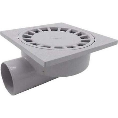 – Siphon de sol 200mm x 200mm – Sortie horizontale 75mm – Plastique PVC blanc – Drainage efficace pour douches et pièces humides - Pvc1pcs-blanc (1/4)