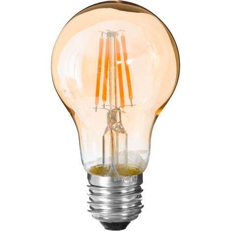 Gelbe LED-Lampe, gerade, 4,2 W, E27 (1/2)