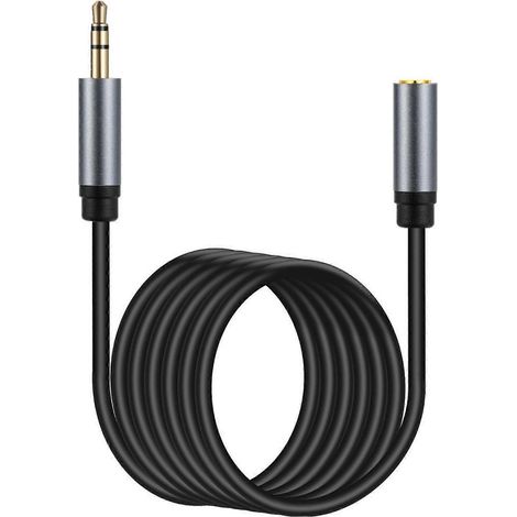 Câble audio stéréo 3,5 mm mâle vers 3,5 mm femelle, câble d'extension portable et flexible, adapté aux voitures, smartphones, ordinateurs portables, tablettes et haut-parleurs. (1/5)
