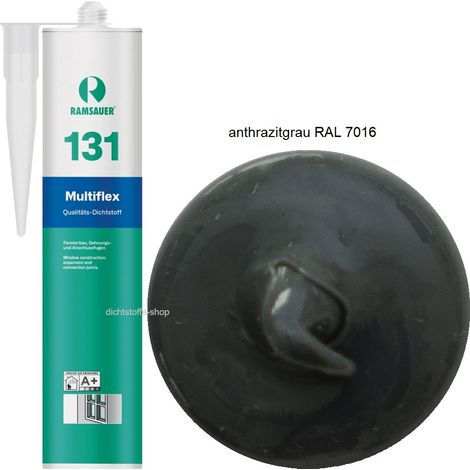 Ramsauer 131 Multiflex Silikon Fugen Dichtstoff 310ml Kartusche anthrazitgrau RAL 7016 (1/5)