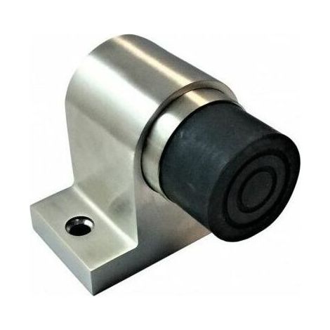 Butée de porte robuste pour portes de 120 kg, à ressort, en acier inoxydable 304 finement poli. (1/3)