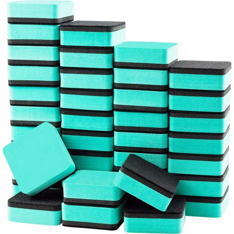 Gomme À Tableau Blanc - 5 x 5 x 2 cm - Aimantée - Pour Salle De Classe Bureau Maison - 40 Pièces (1/5)