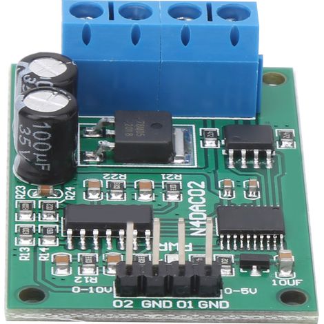 Module DAC 2 canaux 12 V CC N4DACO2, convertisseur analogique-numérique PWM 0-5 V/0-10 V, carte RS485 RTU (1/5)