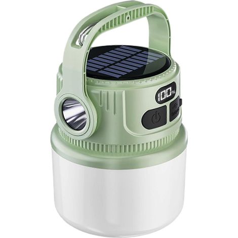 LED-Campinglaterne, solarbetrieben, wiederaufladbar, wasserdicht, tragbare Zeltleuchte für Notfälle beim Wandern