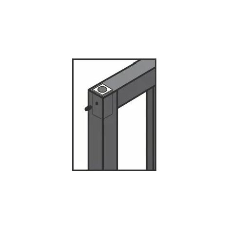 Torbel – Jeu pivot à cheville tube carré 50 mm – Capot de protection inclus – Fixation sécurisée pour systèmes de support – Rotation fluide