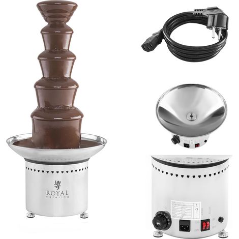 Fuente de chocolate de 5 pisos y 6 kg Royal Catering RCCF-65W4