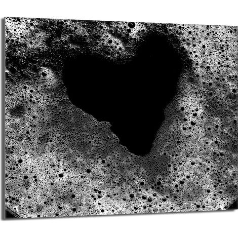 Plaque de protection en verre pour poêle 60x52 Coeur (1/5)