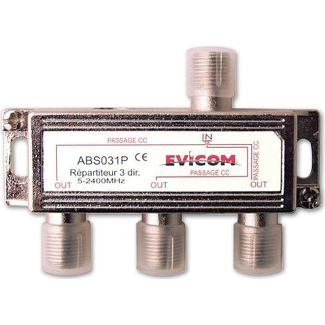 Evicom-ABS031P/B EVICOM ABS031P/B - Répartiteur 5 - 2 3.00 MHz - 3 sorties sous blister