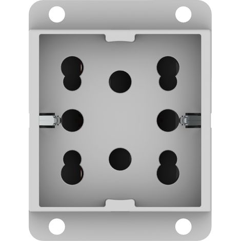 Modulo presa multistandard, 10A, 16A e schuko, serie P, bianco, per montaggio a pannello - 4Box Side 4B.SP.BN (1/5)