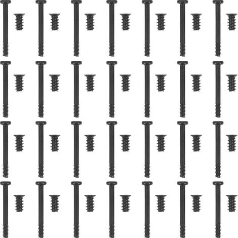 Kit de Vis Vis Plate 60pcs pour Ventilateur de Boîtier en Fer Noir pour Ventilateur PC, Adapté Vacances et Usage Professionnel Pratique (1/5)