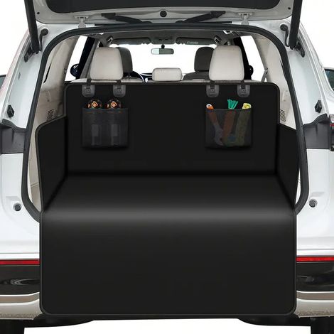 Wasserdichter und rutschfester Kofferraumschutz – Universelle Matte für Hunde, kompatibel mit Pkw und SUVs, leicht zu reinigen (schwarz)