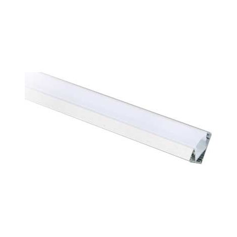V-TAC Silbernes Eck-Aluminiumprofil für LED-Streifen (Max. Länge: 12,1 mm) Satin 2000 x 19 x 19 mm