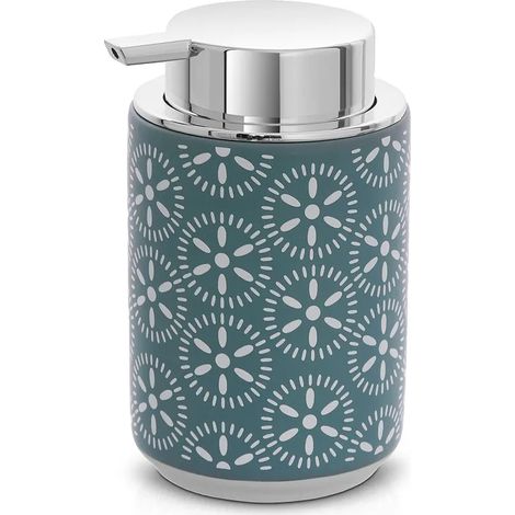 Dispenser porta sapone da appoggio in ceramica turchese cobalto Circus (1/5)