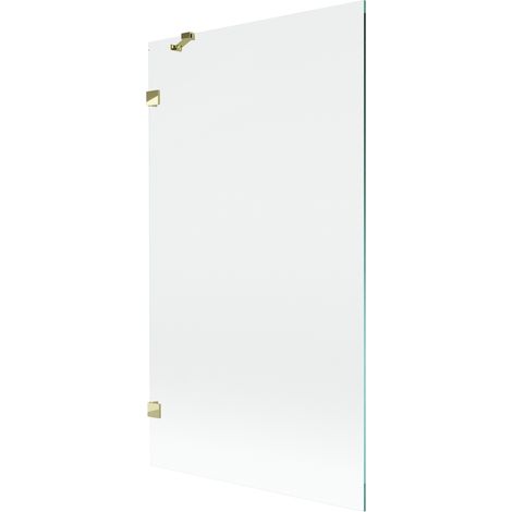 Paroi de douche pliante à 1 volet Mexen Lunar 100 x 150 cm, transparent, doré - 897-100-000-50-00 (1/5)