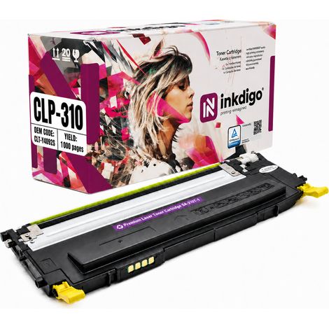 Toner Inkdigo CLT-Y4092S compatibile con Samsung CLP-310, CLX-3170FN, CLP-315, certificato TÜV. (1/5)