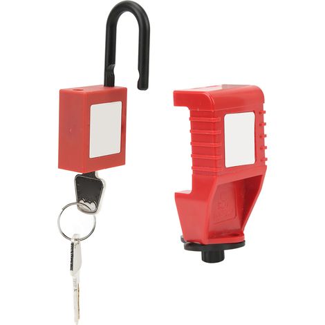 Cadenas de Sécurité 25mm pour Disjoncteur, Verrou Antichoc Électrique avec Étiquettes de Cadenas (1/5)